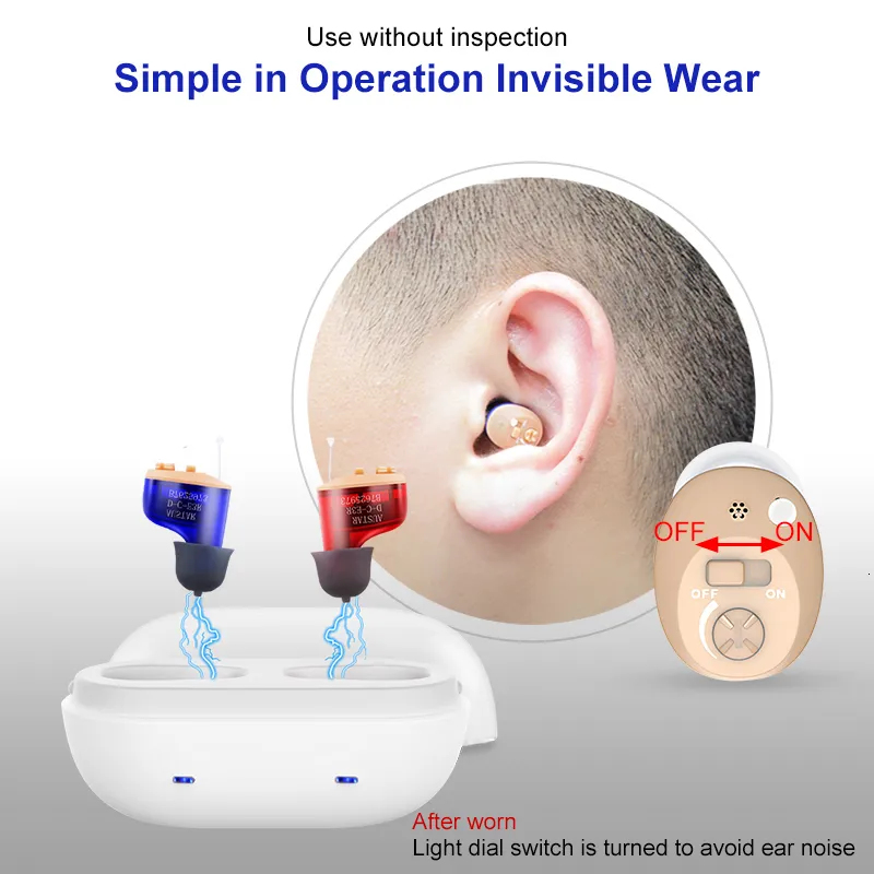 Other Health Beauty Items Rechargeable Hearing Aid Digital Hearing Aids  Wireless Earphone Ear Invisible Sound Amplifier For Elderly Deafness  Audifonos 230629 From Kua07, $68.58