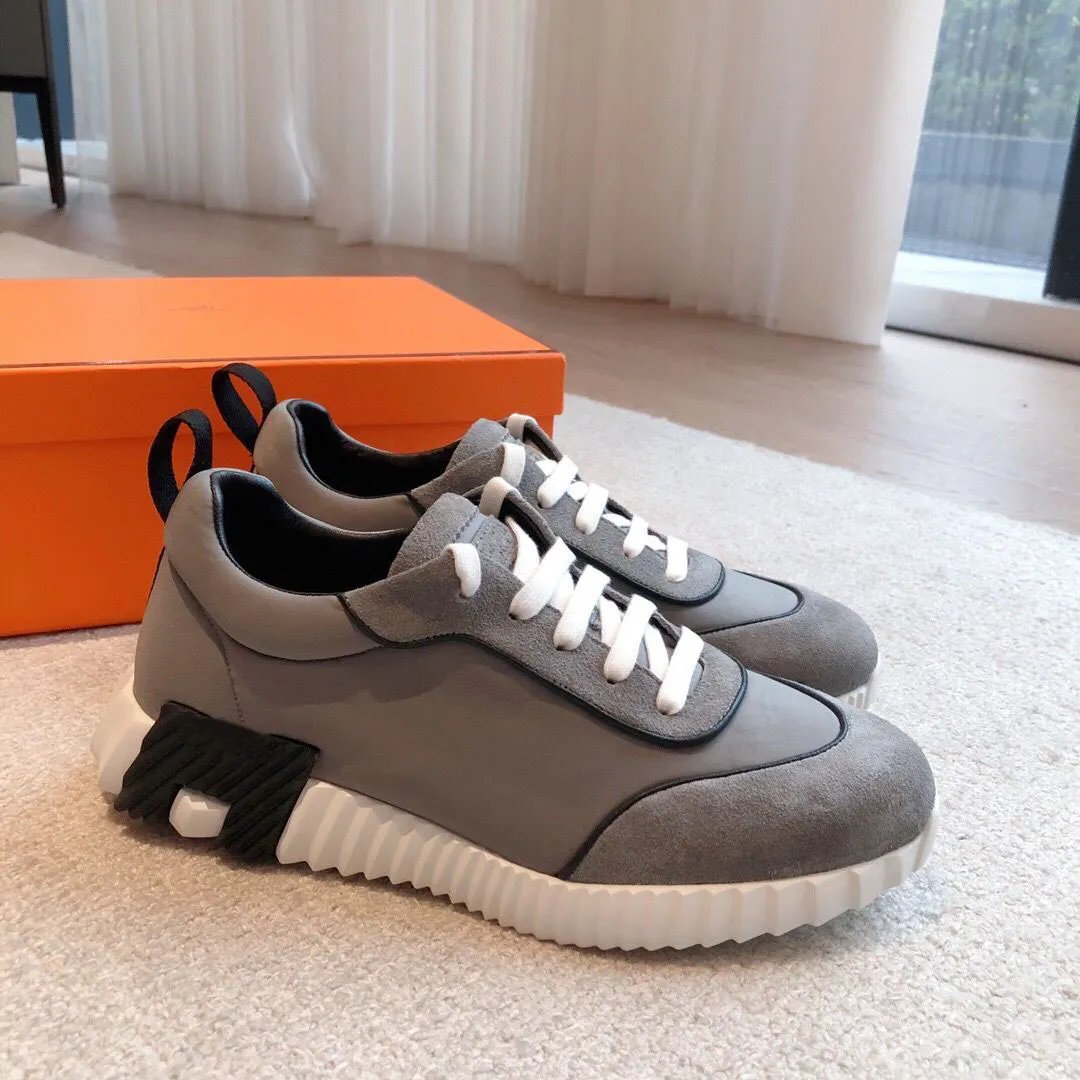 Luxe mannen stuiteren Sneaker schoenen Comfort Casual Walking heren sport wit zwart lederen sport adem lichtgewicht skateboard loper stoffen trainer wandelschoenen