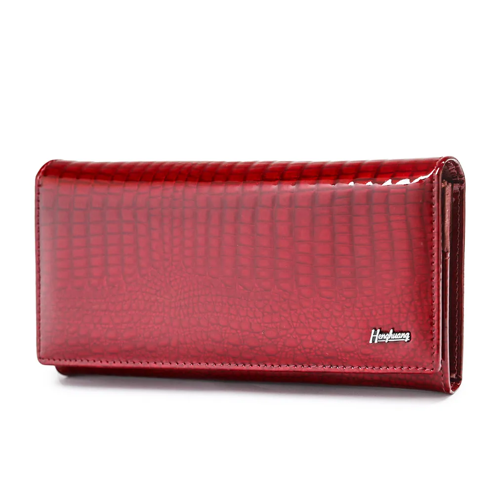 HH New Women Wallets Luxury Brand Aligator Long Thenuine Leather Ladies Clutch Coin Purse Fashion Fashion Fashion Crocodile Cow MoneyBag