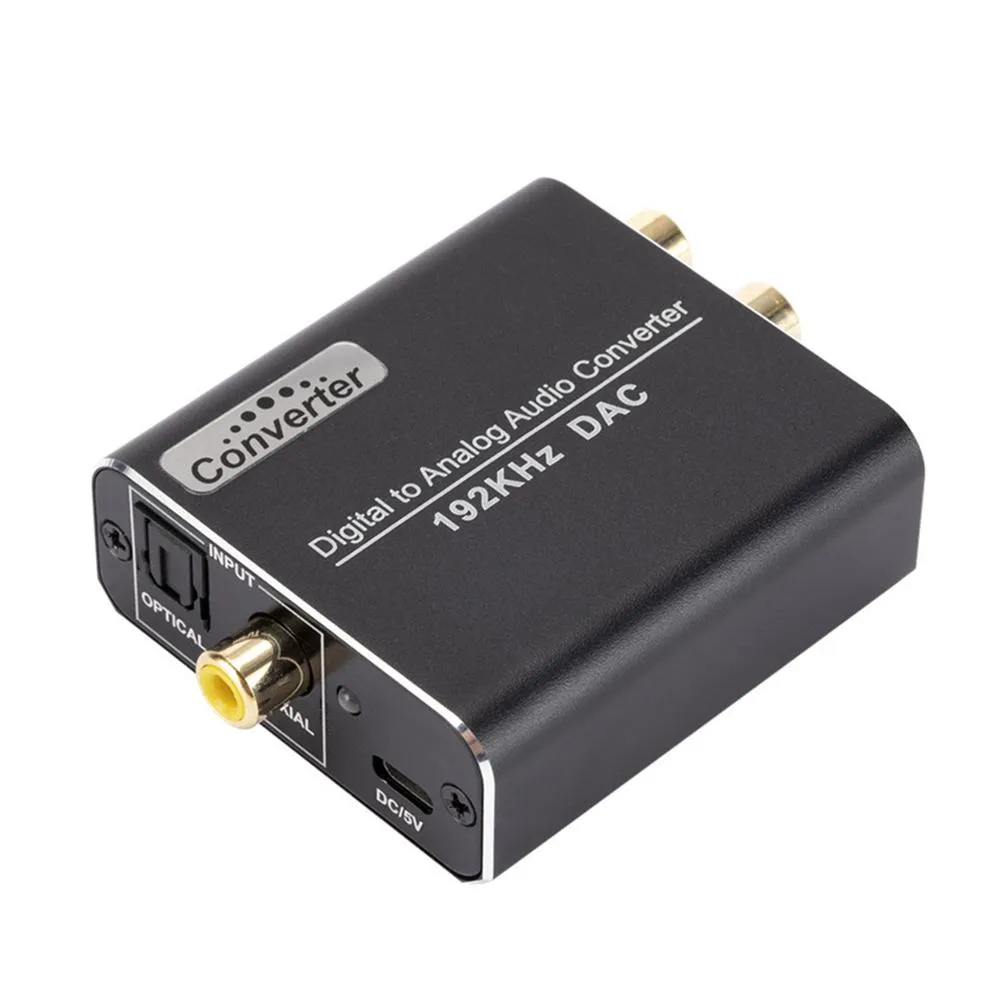 Mixer 192KHz Digital à analogique Convertisseur audio DAC DAC Digital Coaxial Optical Toslink to Analog 3,5 mm Jack RCA (L / R) Adaptateur audio stéréo