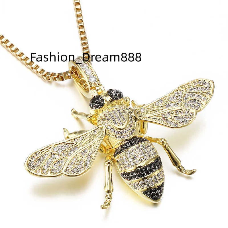 Jasen Vente Chaude Conception Grande Taille Argent Zircon Pierre Hip Hop Hommes Abeille Pendentif pour Rappeur