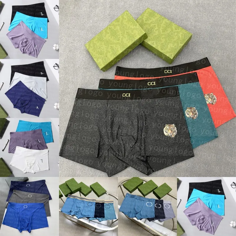 Luxury Cotton Mens Underpants Boxers Brand Designer Solid Color Sexig underliggande överdimensionerade män underdon