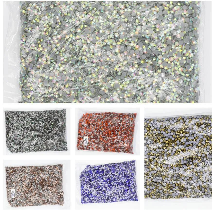 Nail Art Décorations SS20 Big Bulk Bag 100Gross 45Colors Vente en gros Top Quality Better DMC fix s Crystal Fix Garment 230629