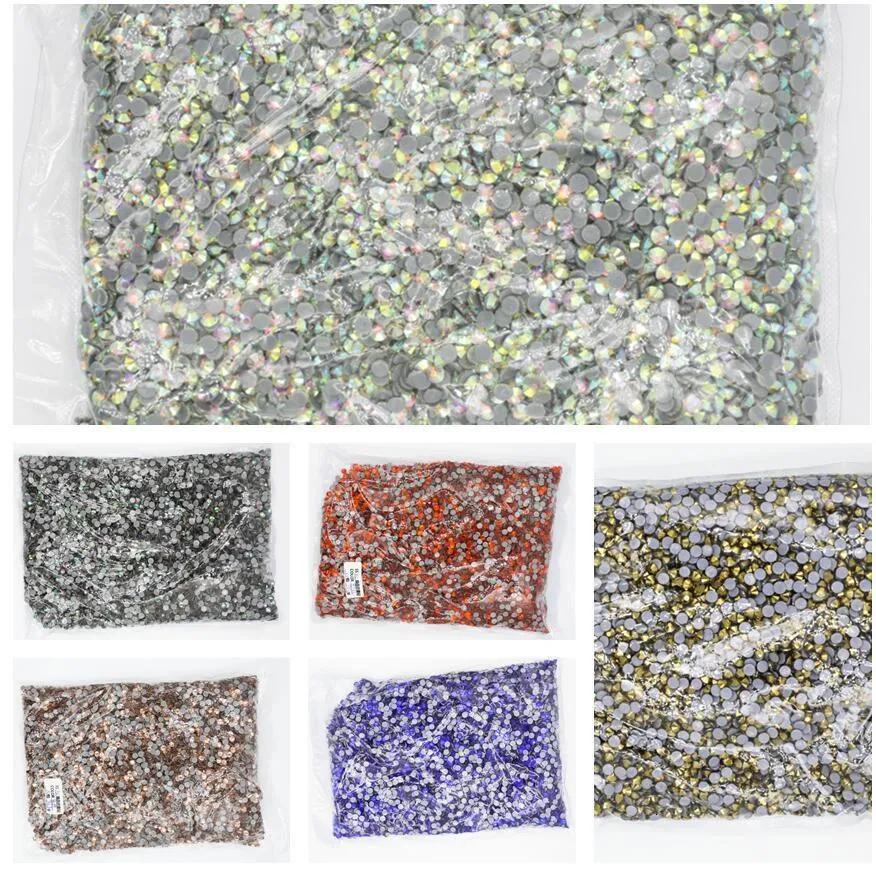 Украшения для ногтей SS20 Big Bulk Bag 100Gross 45Colors Оптовая продажа Высокое качество Better DMC fix s Crystal Fix Garment 230629