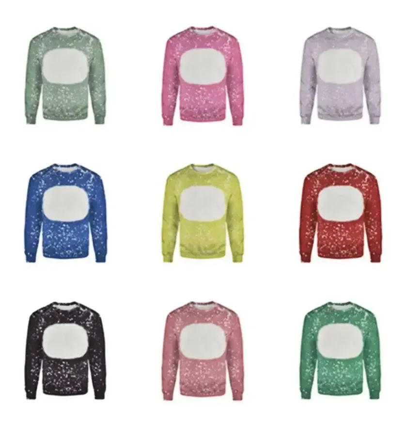 Sublimazione Vuoto Girocollo Primavera Autunno Maglietta a maniche lunghe Unisex Candeggina Pullover Felpe Abiti coordinati per la famiglia JN30