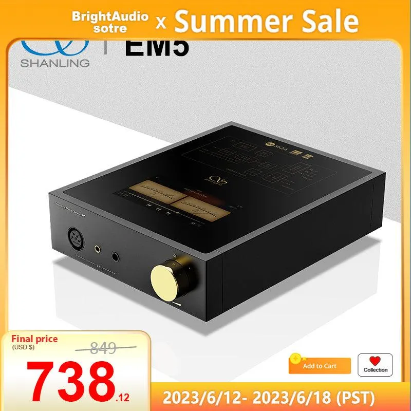 Złącza Shanling EM5 AK4493EQ Chip Bluetooth Desktop Android Playing Streaming DAC/AMP Dekoder słuchawkowy Wzmacniacz słuchawkowy MQA PCM