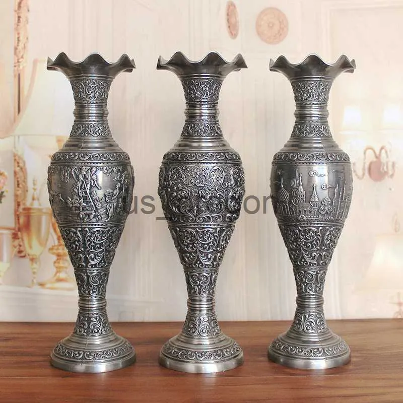 花瓶（アンティーク、ピューター） フランスアンティーク/ピューター製