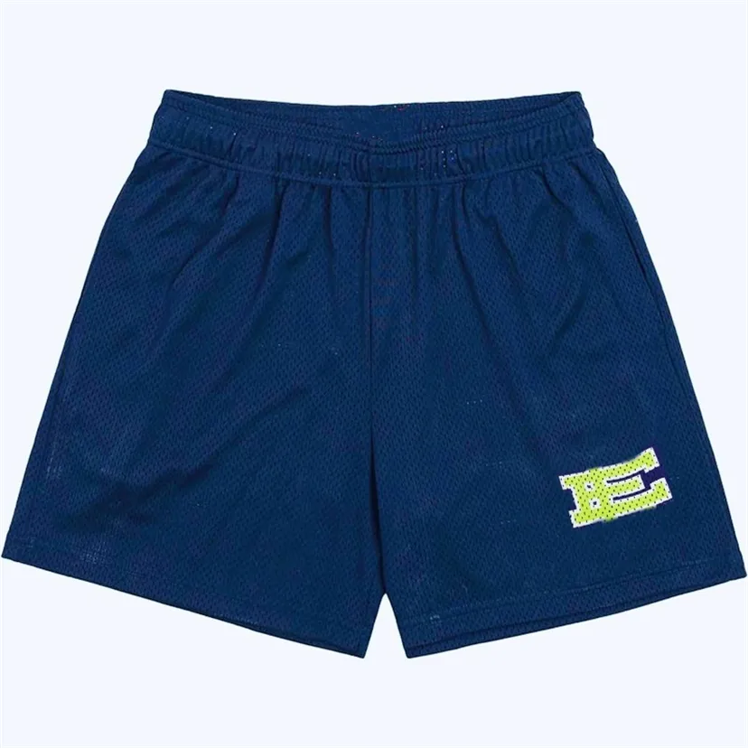 Shorts ee heren shorts heren mannen mesh shorts zomerheren ontwerper shorts ontspannen losse ee letter knie lengte ee short man kleding mode casual trekkoord broek 100-7xl