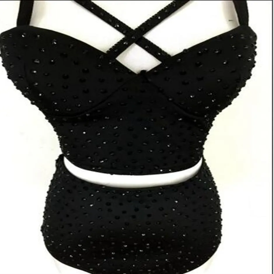 Mode nieuwe sexy Dj mode strass stukken set kostuum zangeres licht podium slijtage dans bodysuit outfit skirt304f