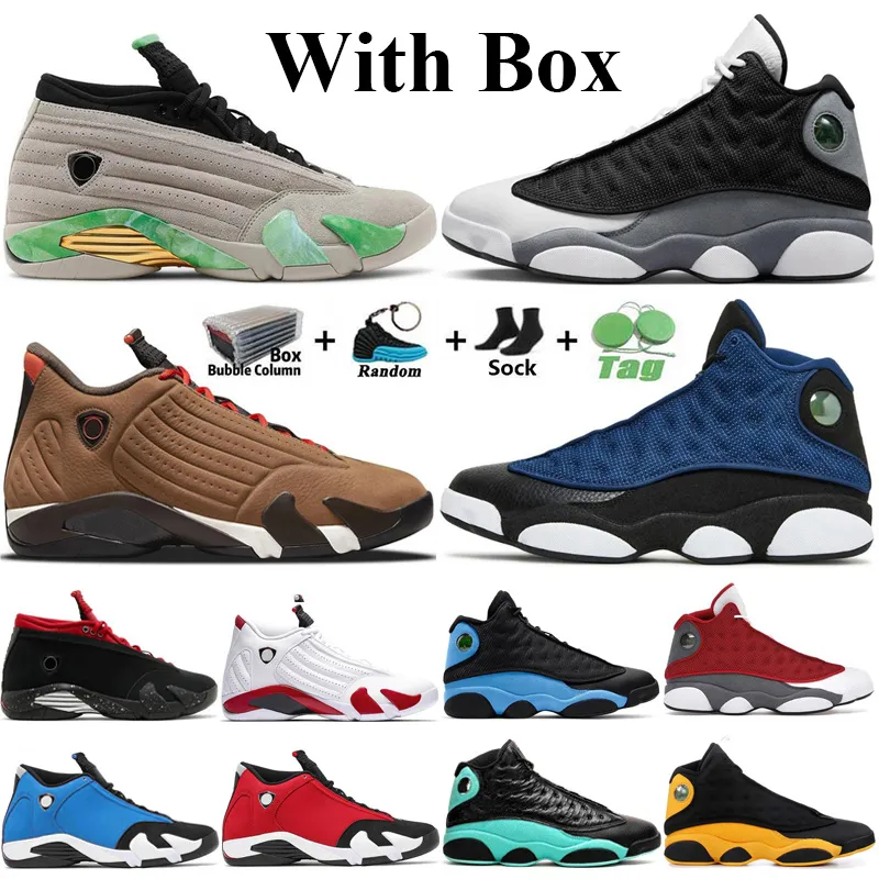 Con Box Jumpman 13 14 Zapatillas de baloncesto para hombre High 13s Black Flint Brave Blue Playoffs Cat 14s Winterized Brown Candy Cane Hyper Royal Hombre Mujer Zapatillas de deporte Entrenadores