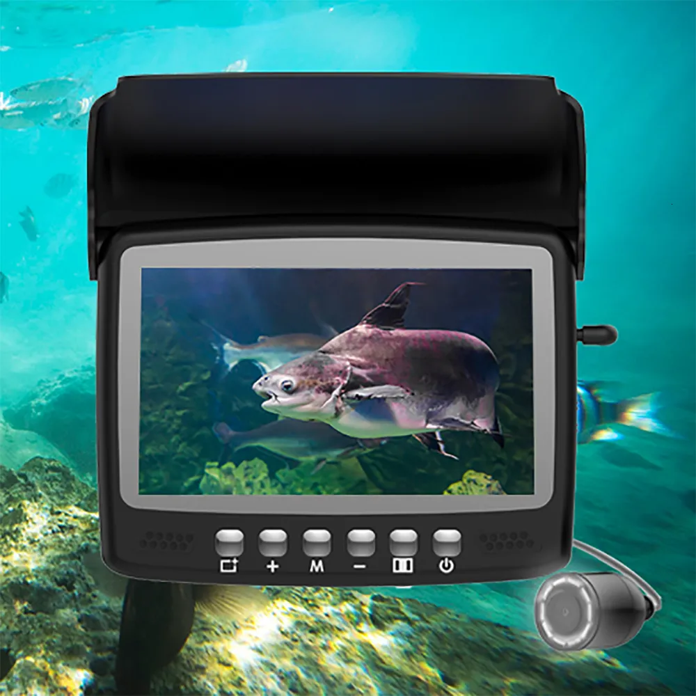 Localizador de peixes localizador de peixes vídeo subaquático gelo fishfinder câmera de pesca 8 lâmpada infravermelha