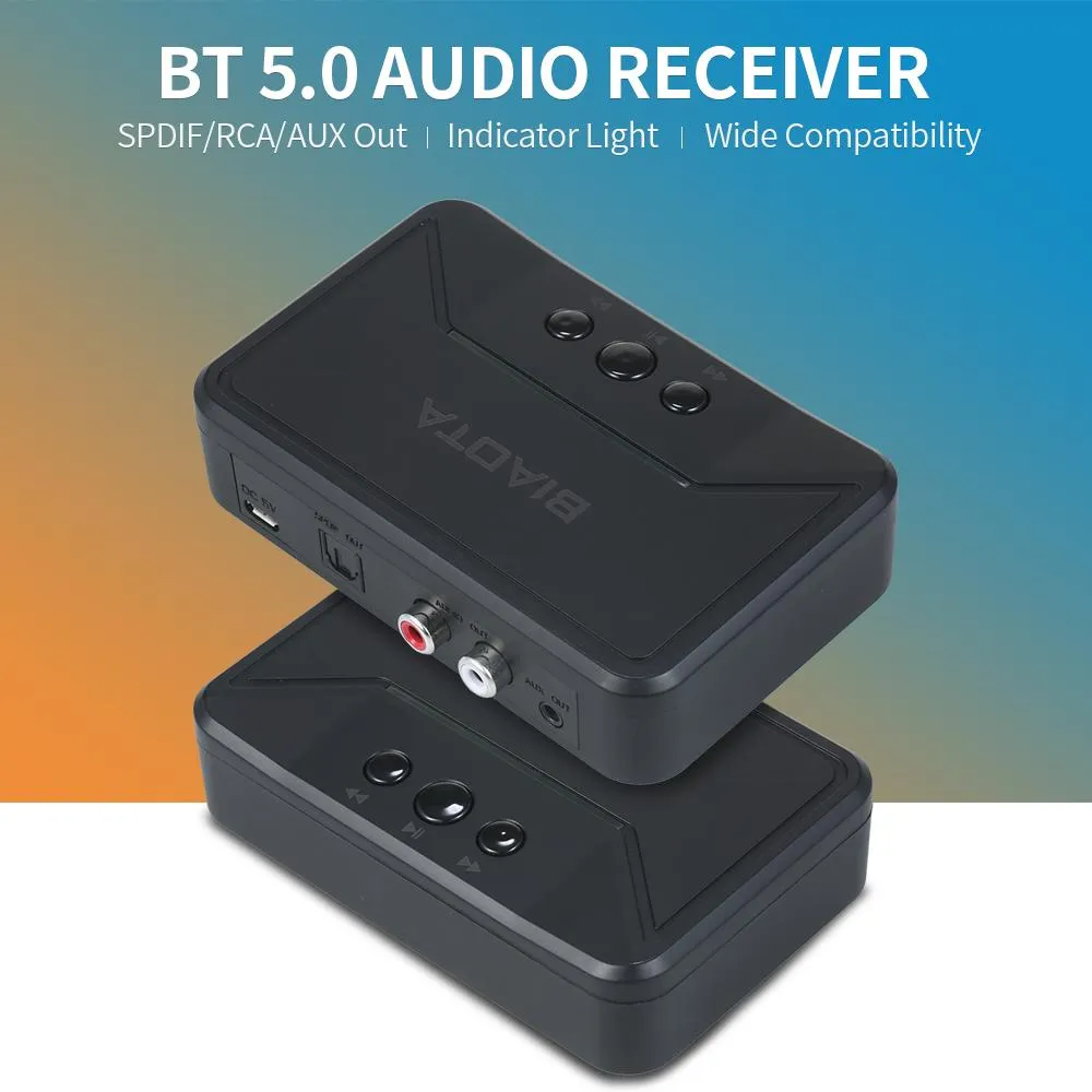 Amplificateurs Bt300 Bt 5.0 récepteur Audio adaptateur Audio de bureau avec sortie Spdif/rca/aux pour casque haut-parleur amplificateur stéréo de voiture Plug N Play