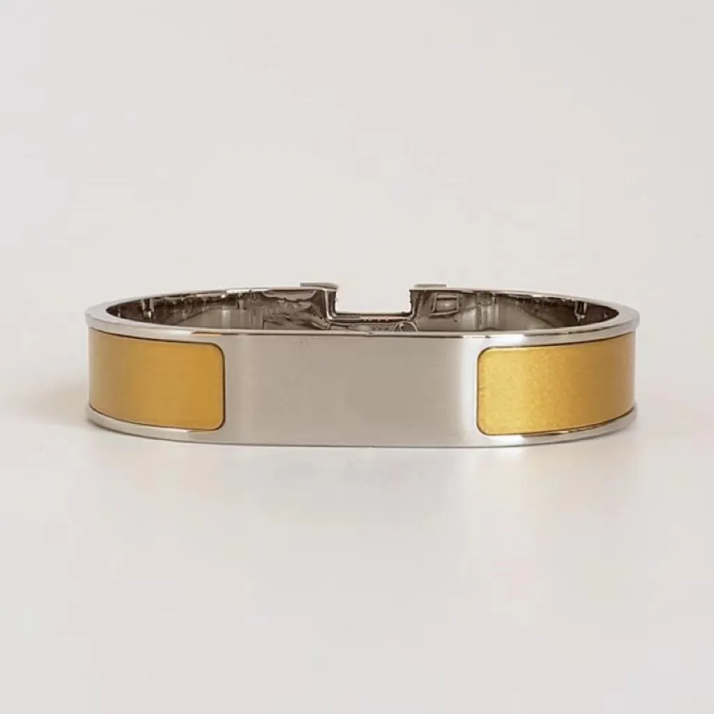 TopQuality pulseira de luxo designer bangle apenas tamanho feminino 17 jóias pulseiras para mulheres ampla 12mm titânio stee com original b275f