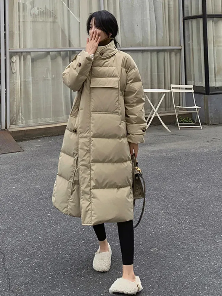 Womens Fur Faux Winter Jacket Ladies 2024 Warm Thick Cotton Coat Korean Loose Hooded Parka Female Outwear Quilted Women Clothing 230928
