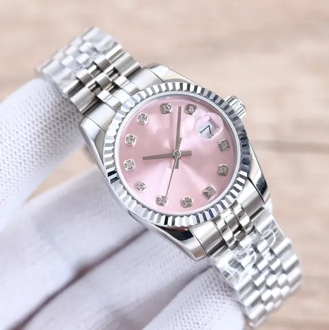 Ladies Bekijk volledig automatische mechanische horloges 31 mm 28 mm roestvrijstalen riem diamant polshorloge waterdicht ontwerp Montre de Luxe polshorloges geschenk