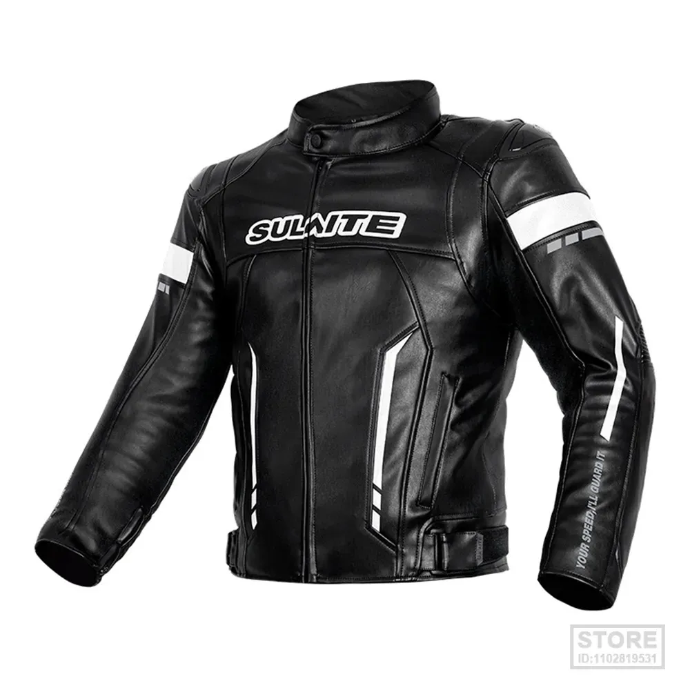 Herrenjacken PU-Leder-Motorradjacke Herren-Motocross-Jacke Moto-Reiten-Rennjacke mit herausnehmbarem Innenfutter für 4 Jahreszeiten S-4XL 230928