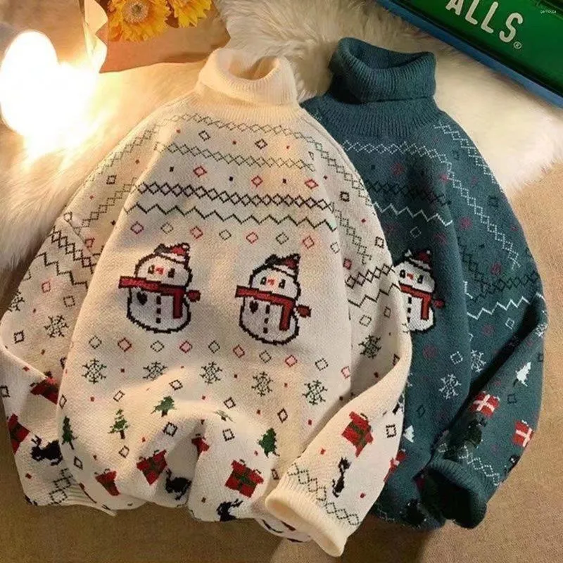 Мужские свитера, мужские и женские рождественские модные повседневные индивидуальные свитера с принтом в стиле ретро, пуловер, блузка
