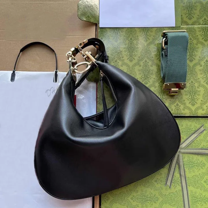 Attache Grand sac à bandoulière de qualité supérieure Designer de luxe petit sac demi-lune en cuir véritable en daim doré matériel fermeture éclair Hobo sacs sac à main bandoulière 10A sac à main