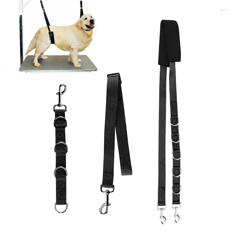 犬の襟3PC/セット高品質の調整可能なトラクションヌース拘束耐久性のある子犬の美容ロープ入浴ハーネスストラップペット用品