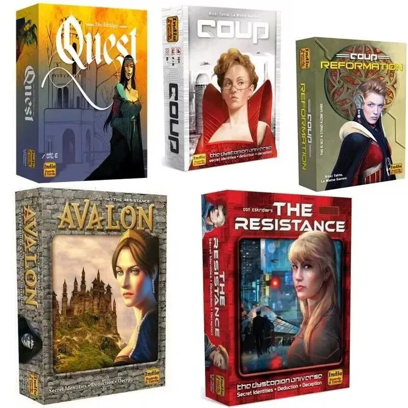 Działania w grze na świeżym powietrzu Resistance Resistance Avalon Interactive Full English Pard Game Card Card Educational Toys 2309928