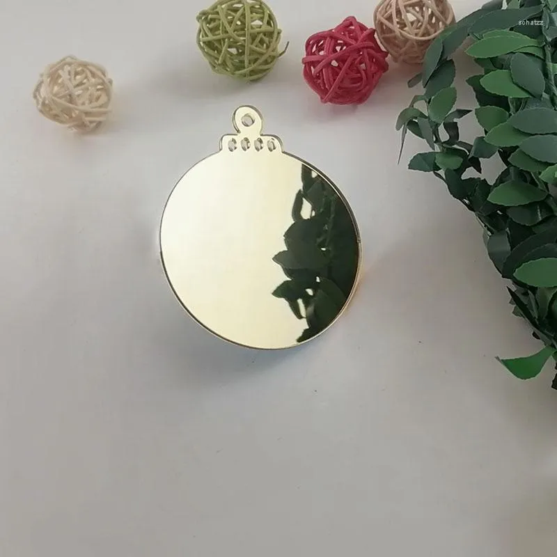 Decorações de Natal 3 "4" Clear Blank Acrílico Baubles Novidade Chirstmas Ball Tags Enfeites pendurados para Natal Ano Decoração de casa Tag Presentes