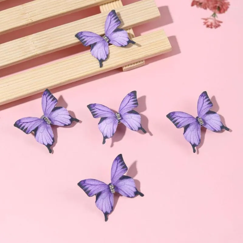 Hårtillbehör 5st Butterfly Clip for Baby Girls Fashion Kids Barrette Wedding Hairpins Headwear Hair Clip Ornaments