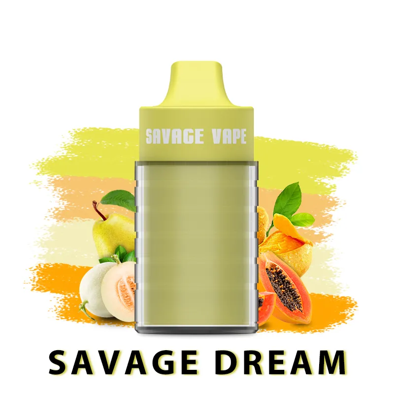 EU Warehouse Savage Crayon Puff 9K engångsvape 9000 puffs vapes 10000 10K med 650 mAh laddningsbart batteri 25 ml Förspädda vagnar E Cigarett Airflow Control 2% 5% 5%