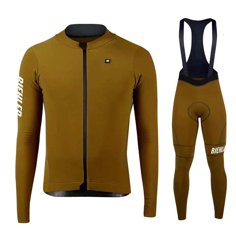 Ensembles de maillot de cyclisme BIEHLER automne vêtements à manches longues ensemble de printemps vêtements de vélo maillot VTT Ropa Ciclismo 230928