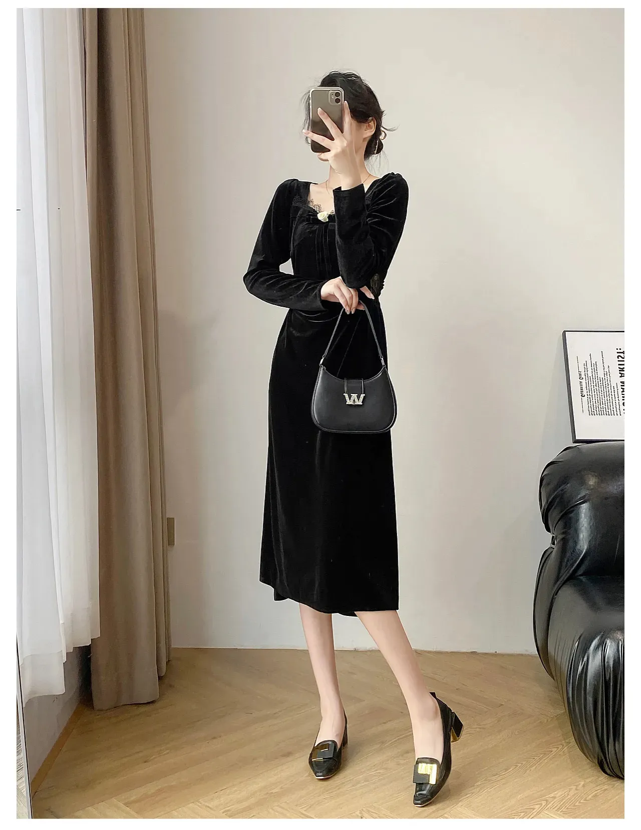black velvet a line dress self-portrait - Black Velvet Embellished Maxi Dress