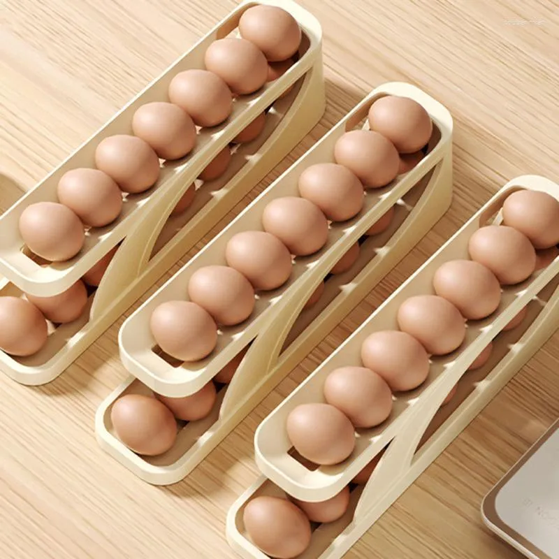 Storage Bottles Egg Dispenser Container Refrigerator Eggs Box Sorting Used For Kitchen Organizer Tools Items