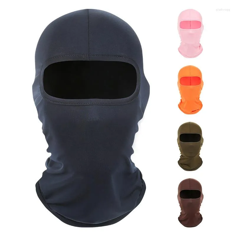 Schals Sonnenblende Seide Vollgesichtsmaske Outdoor Angeln Motorrad Winddichte UV-Schutzhaube Schwarze Balaclava-Maske