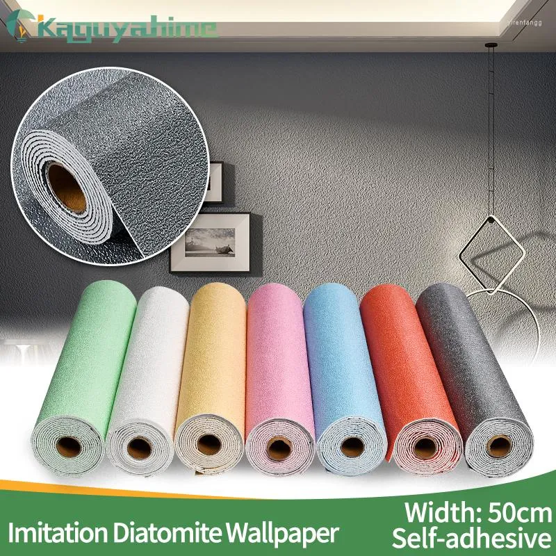 Sfondi Kaguyahime 50cm 2.8m/5m/10m 3d autoadesivo impermeabile isolamento termico carta da parati decorazione della parete camera da letto TV sfondo adesivo