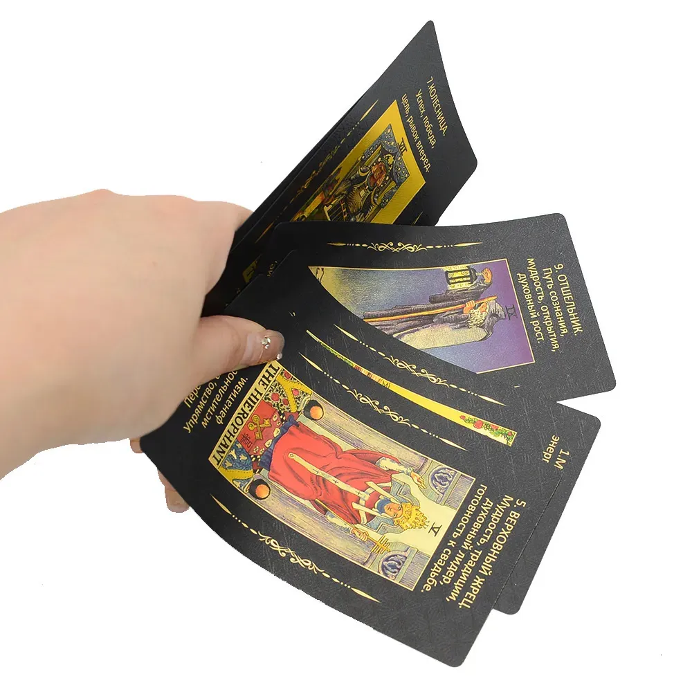 Gold Foil Playing Cards Tarot Deck: Waterproof PVC Russian Version  Divination Card Game With Gift Box & Guidebook From Men05, $18.43 |  DHgate.Com