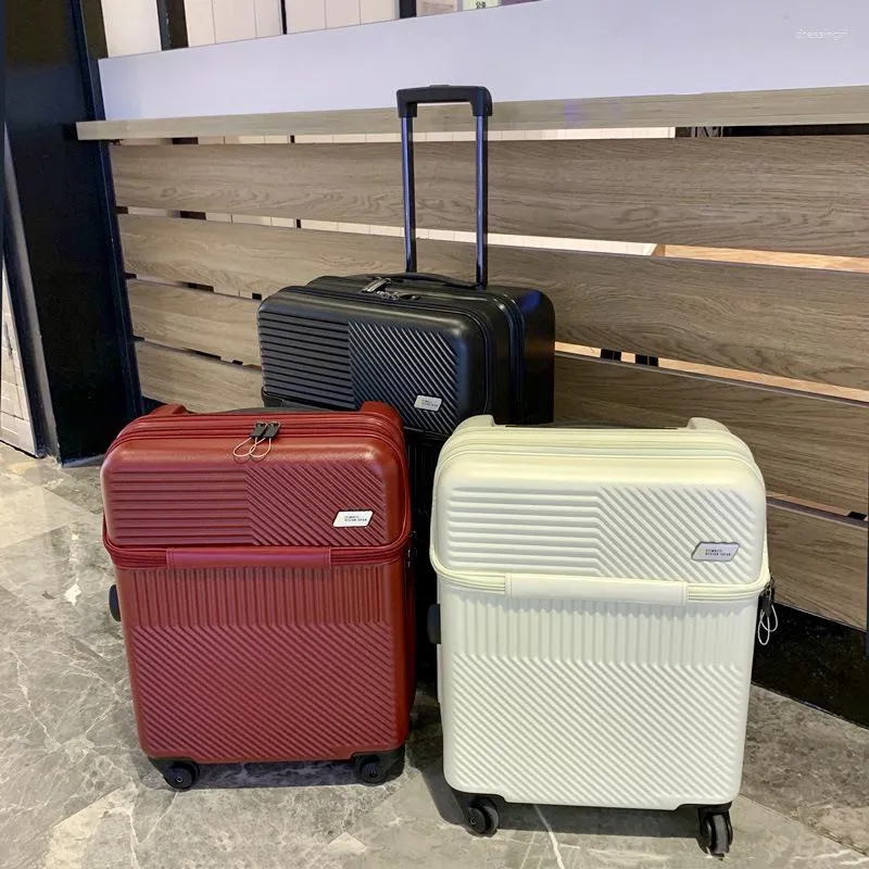 Multifunctional Front Opening Pierre Cardin Suitcase For Women And