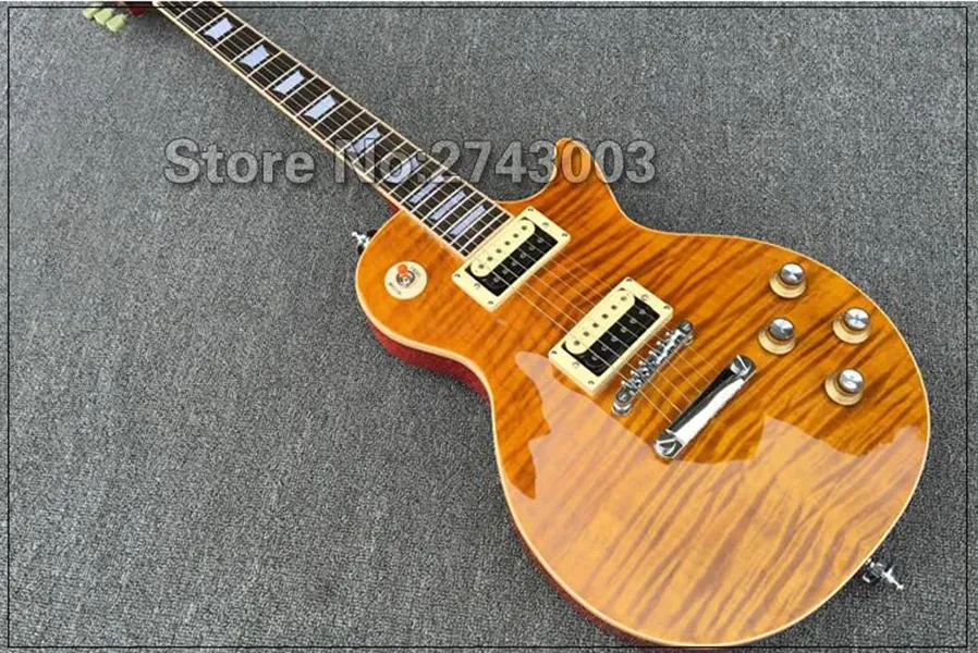 LP Standard Electric Guitar With Cream Binding Fret Nibs, Strap Locks