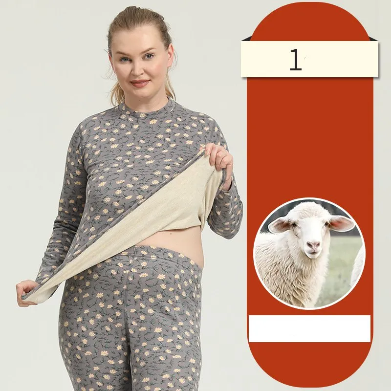 Autumn And Winter Extra Large Size Wool Silk Warm Underwear Womens Set  Middle Aged And Elderly Plus Fat Long Johns Men From Zhenglike888, $25.61