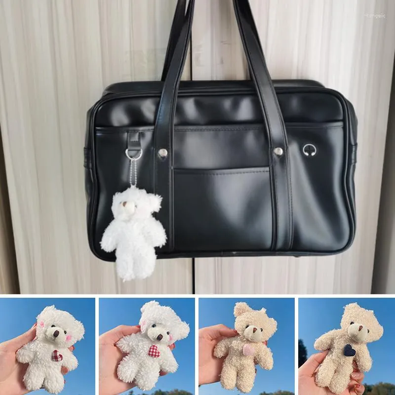 Portachiavi Mini simpatico orso portachiavi in peluche bambole di peluche ripiene morbide borsa regalo ciondolo giocattoli bambola portachiavi per ragazze e bambini
