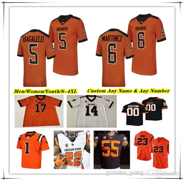 OSU OREGON State Beavers College Football Jersey DJ Uiagalelei Damien Martinez Deshaun Fenwick Silas Bolden Anthony Gould Easton Mascarenas-Arnold Akili Arnold 4x