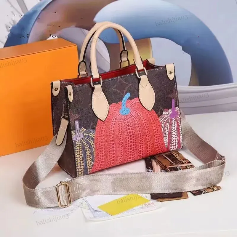 Designer Onthego väskor Handväskor Totes kvinnor axel crossbody väska damer pu monogram med band handväska plånbok lyx på språng