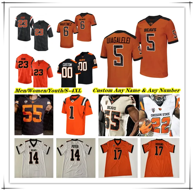 Ncaa College Oregon State Beavers Football Jersey DJ Uiagalelei Damien Martinez Silas Bolden Easton Mascarenas-Arnold John McCartan Anthony Gould Deshaun Fenwick