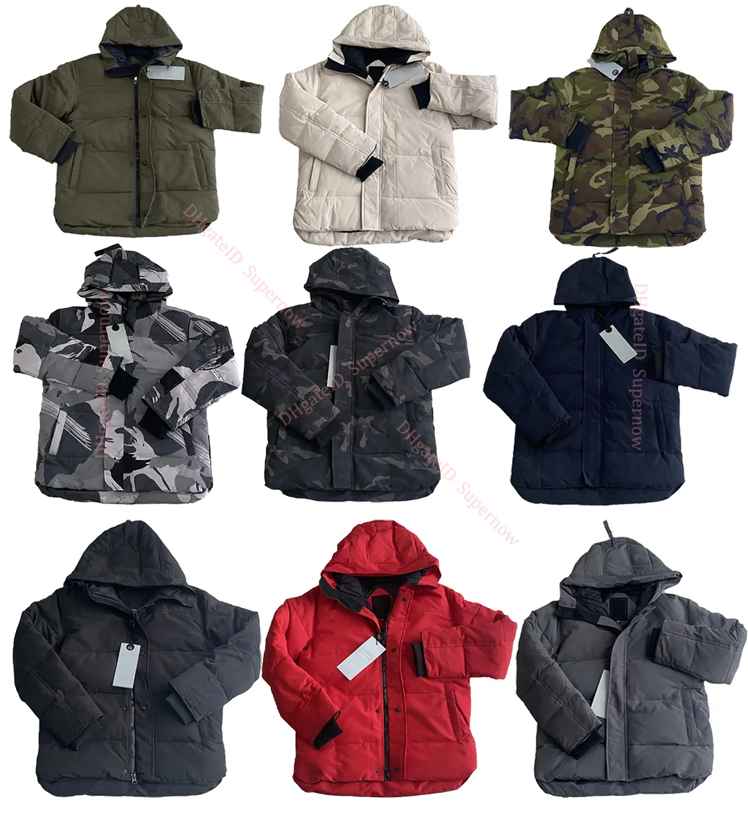 Erkekler Tasarımcı Çanta Kanadalı Kaz Ceketleri Ceket Ceketler Veste Kış Jassen Dış Giyim Büyük Kürk Kapşonlu Fourrure Mantau Coat Hiver Doudoune Jassen Chaquetas Parka