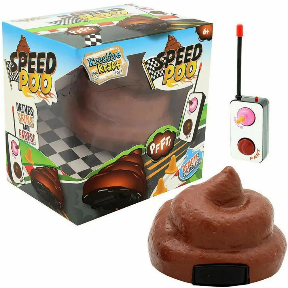 Electric RC Car Remote Control Speed ​​Poo Decompression Poop Toy Stool rolig trick människor barn skämt prank leksaker 230928