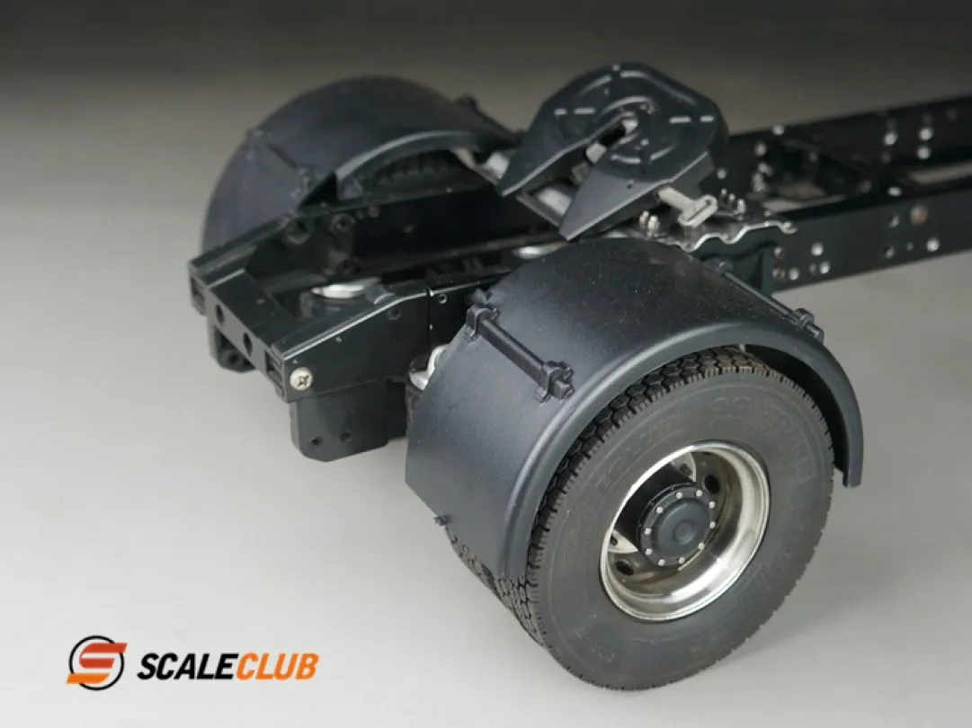 Scaleclub 1/14 Singolo Asse Parafango Rimorchio Autocarro Con Cassone Ribaltabile Modello Per Tamiya Lesu Per Tamiya Lesu