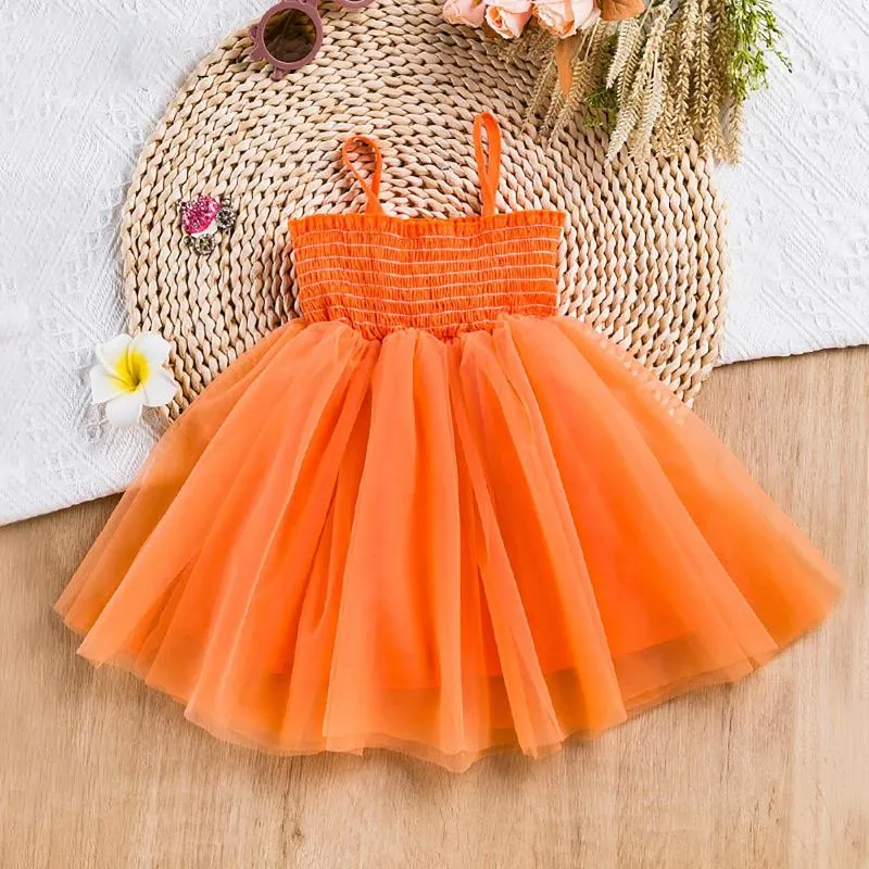 Girl Dresses Toddler Girls Sleeveless Solid Lace Dress Dance Party Clothes Size 8 Cute Baby Outfits