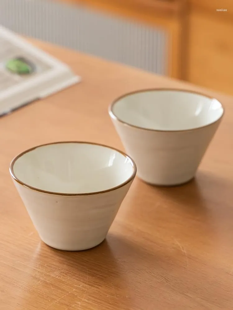 Tazze Semplicità giapponese Retro Ceramica Tazza da tè per la casa Cucina Bicchieri Soild Semplice Creativo Eco amichevole Coreano