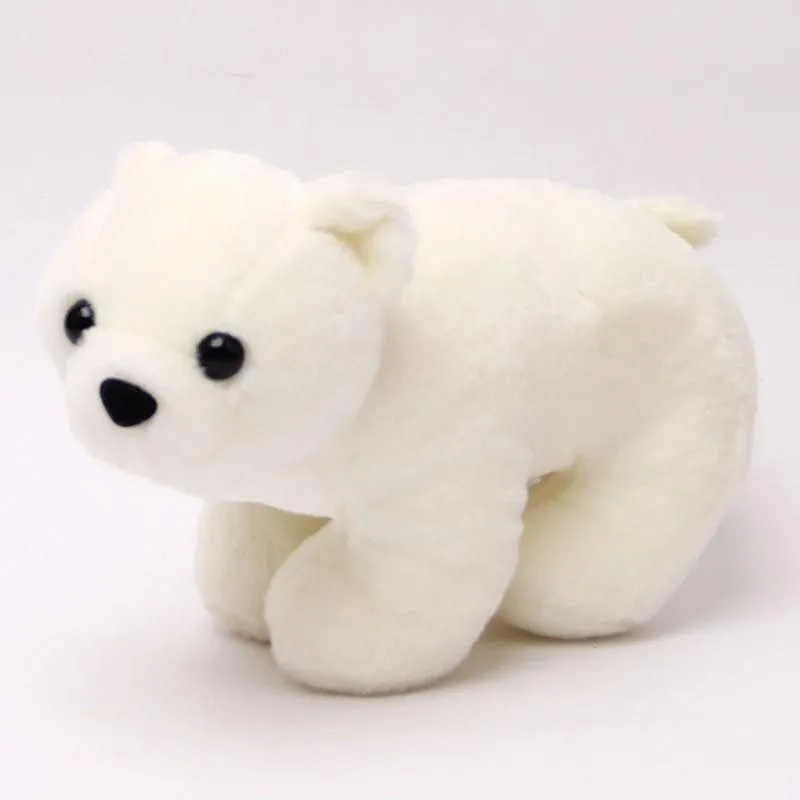 Pequena máquina de ursos brancos jogo infantil Brinquedo de pelúcia boneca urso polar