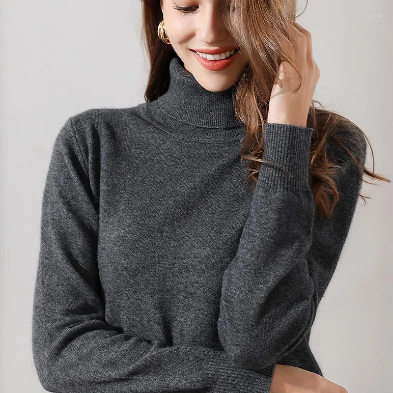 Swetery kobiet Angora SWEATER Black Turtleeck Knitted Pullovers Winter Warm Long Rleeve Tops Cashmere Female Sell 2023