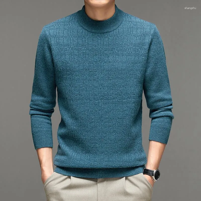 Suéteres masculinos homens lã 2023 outono inverno homem cashmere pullovers