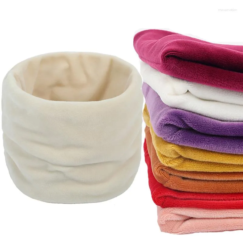 Scarves Winter Velvet Scarf Ring Warm Solid Bandana Men Women Elastic Neck Collar Hijabs Face Mask Snood Thermal Foulard