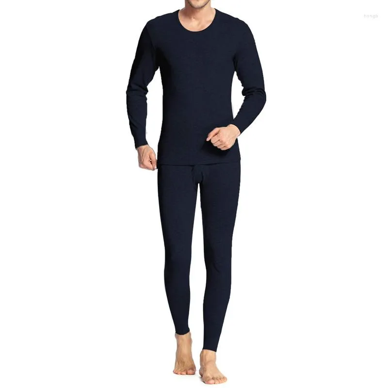 Conjunto de roupa interior térmica masculina longo johns ultra macio leve camada base fina topos bottoms leggings calças inverno